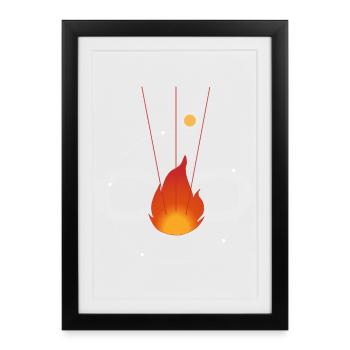 Der brennende Kern - für ein starkes Training - Gerahmtes Poster (27 × 37 cm) - Schwarz - Vorne