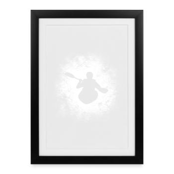 Kayak - Affiche encadrée (27 × 37 cm) - noir - Devant