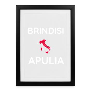 Brindisi Puglia Souvenir - Framed poster (27 × 37 cm) - black - Front