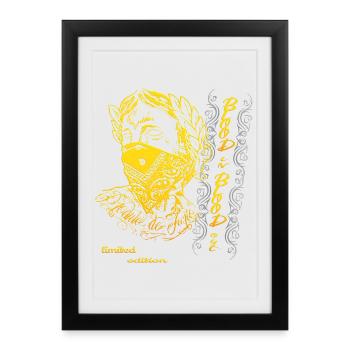Gangster Jesus Limited Edition - Affiche encadrée (27 × 37 cm) - noir - Devant