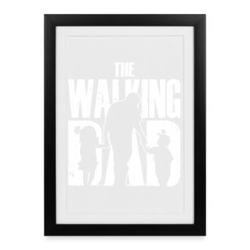 Marche familiale postapocalyptique - Affiche encadrée (27 × 37 cm) - noir - Devant