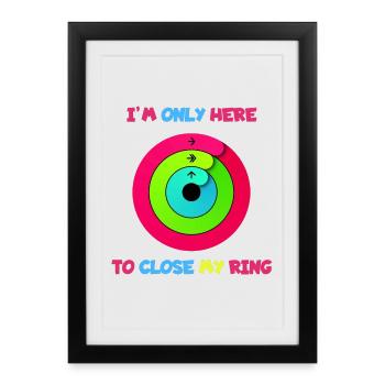 Je ne suis là que pour fermer le ring. Pomme* - Affiche encadrée (27 × 37 cm) - noir - Devant