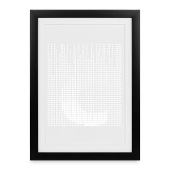 Lettre C, nom, lettre C - Affiche encadrée (27 × 37 cm) - noir - Devant