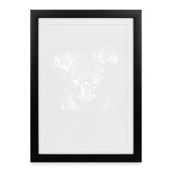 Koala - Affiche encadrée (27 × 37 cm) - noir - Devant