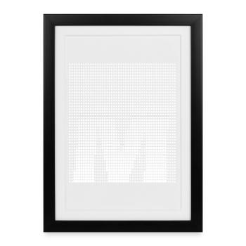 Letter M, name, the letter M - Framed poster (27 × 37 cm) - black - Front