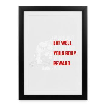 Gym Fitness - Framed poster (27 × 37 cm) - black - Front