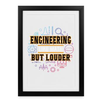 engineer - Framed poster (27 × 37 cm) - black - Front