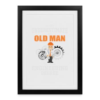 engineer - Framed poster (27 × 37 cm) - black - Front