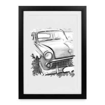 Moskvitch - Affiche encadrée (27 × 37 cm) - noir - Devant