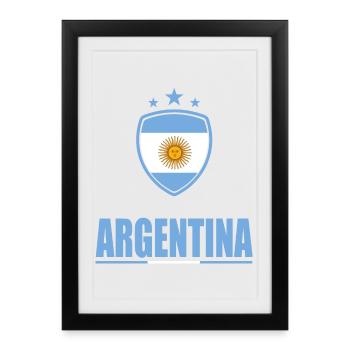 Argentine T-Shirt - Affiche encadrée (27 × 37 cm) - noir - Devant