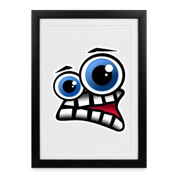 Face Comic - Framed poster (27 × 37 cm) - black - Front