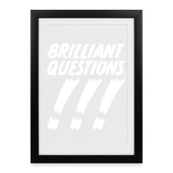 Brilliant Questions - Framed poster (27 × 37 cm) - black - Front