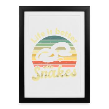 Serpents serpents - Affiche encadrée (27 × 37 cm) - noir - Devant