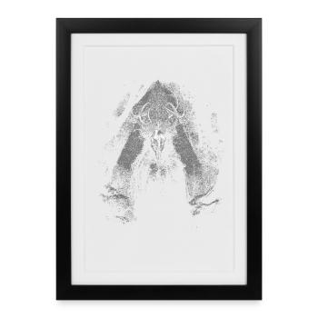 Le chaman - Affiche encadrée (27 × 37 cm) - noir - Devant