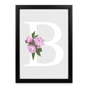 B - Gerahmtes Poster (27 × 37 cm) - Schwarz - Vorne