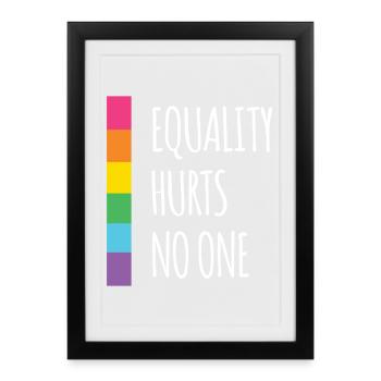 Pride Month - Equality Hurts No One - Framed poster (27 × 37 cm) - black - Front