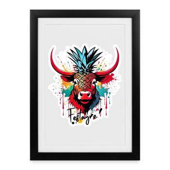 Festayre ! Féria de Bézier, Dax, Nîmes, Bayonne... - Affiche encadrée (27 × 37 cm) - noir - Devant