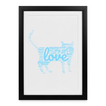 Cat subtitles - Framed poster (27 × 37 cm) - black - Front