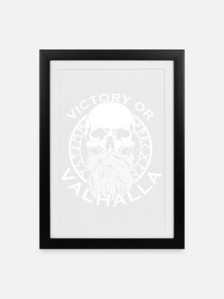 Victoria oder Walhalla - Gerahmtes Poster (27 × 37 cm) - Schwarz