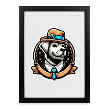 Monsieur D - Affiche encadrée (27 × 37 cm) - noir - Devant