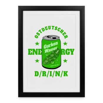 Boisson énergisante est-allemande - Affiche encadrée (27 × 37 cm) - noir - Devant
