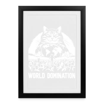 World Domination 1 - Framed poster (27 × 37 cm) - black - Front