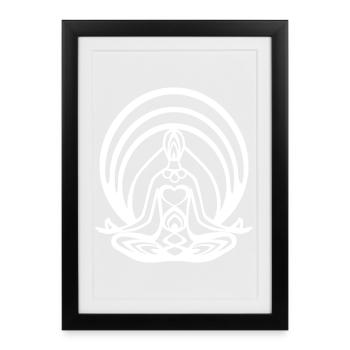 Meditation Lotus Chakra - Framed poster (27 × 37 cm) - black - Front