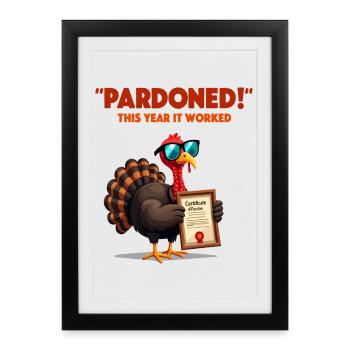 Turquie graciée - Affiche encadrée (27 × 37 cm) - noir - Devant