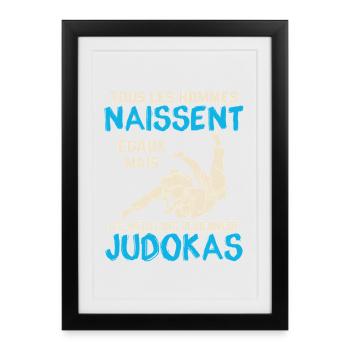the best become judokas judo gift - Framed poster (27 × 37 cm) - black - Front