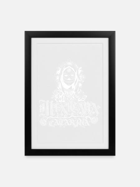 Mexicana Catarina blanc - Affiche encadrée (27 × 37 cm) - noir