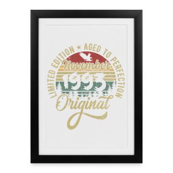 November 1993 Anniversary Gift November 1993 - Framed poster (27 × 37 cm) - black - Front