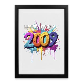 Limited Edition 2009 Graffiti Street Art Design - Framed poster (27 × 37 cm) - black - Front