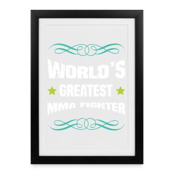 World's Best MMA Fighter - Framed poster (27 × 37 cm) - black - Front