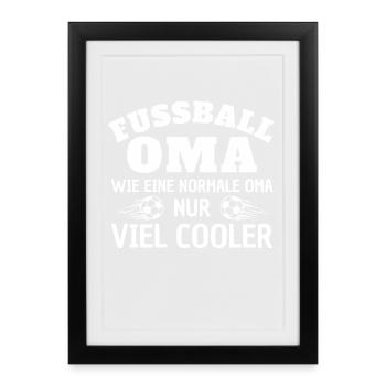 Soccer Granny Much Cooler - Framed poster (27 × 37 cm) - black - Front