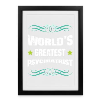 Le meilleur psychiatre du monde - Affiche encadrée (27 × 37 cm) - noir - Devant