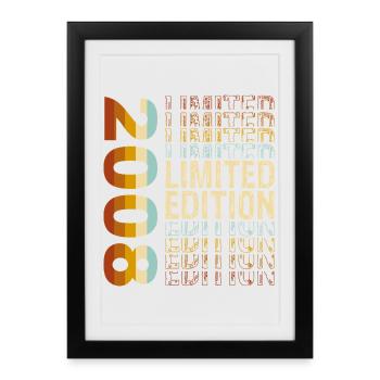 Edition limitée 2008 Édition couleur Impression graphique 18. - Affiche encadrée (27 × 37 cm) - noir - Devant