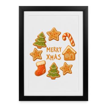 Joyeux Noël - Affiche encadrée (27 × 37 cm) - noir - Devant