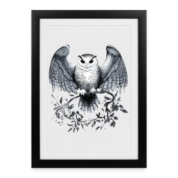 Ule Magique de la Neige - Affiche encadrée (27 × 37 cm) - noir - Devant
