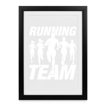 Running Team Laufen Marathon - Framed poster (27 × 37 cm) - black - Front