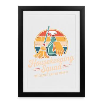 Funny Cleaning Design - Framed poster (27 × 37 cm) - black - Front