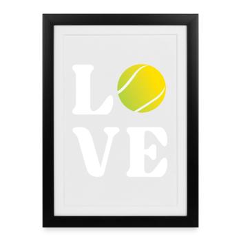 Tennis Lover - Framed poster (27 × 37 cm) - black - Front