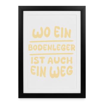 Flooring installers - Framed poster (27 × 37 cm) - black - Front