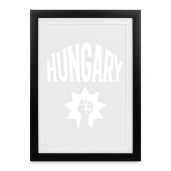 Hungary - Framed poster (27 × 37 cm) - black - Front