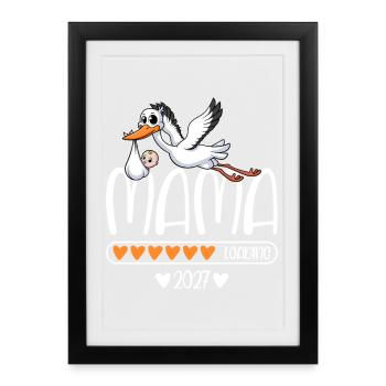 Mama 2027 loading - Framed poster (27 × 37 cm) - black - Front
