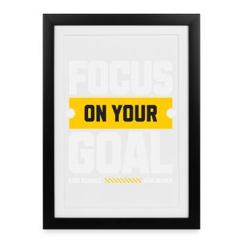 Concentre-toi sur ton but - Affiche encadrée (27 × 37 cm) - noir - Devant