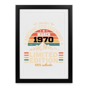 Vintage Anniversary March 1970 March 1970 - Framed poster (27 × 37 cm) - black - Front