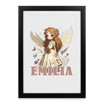 Emilia - maiden name - fairy - Framed poster (27 × 37 cm) - black - Front