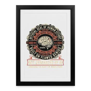 Human Authentic - Framed poster (27 × 37 cm) - black - Front
