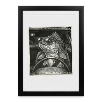 Zander Flashed - Framed poster (27 × 37 cm) - black - Front