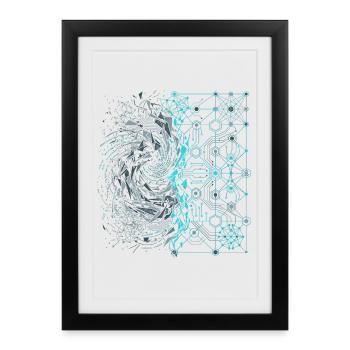 Ordre numérique et chaos - Affiche encadrée (27 × 37 cm) - noir - Devant